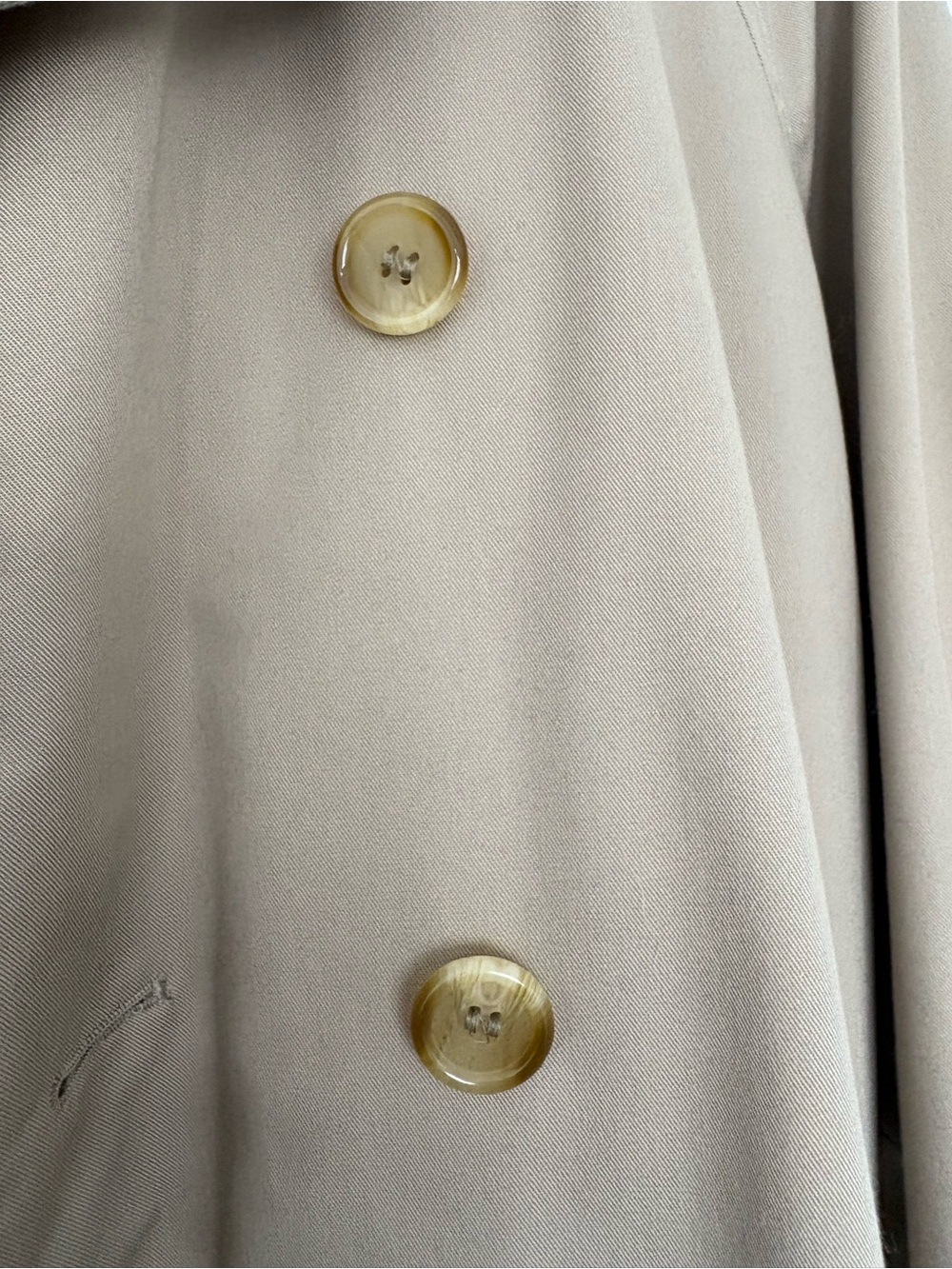 Vintage Burberry Tan Trench 100% Wool - Picture 7 of 13